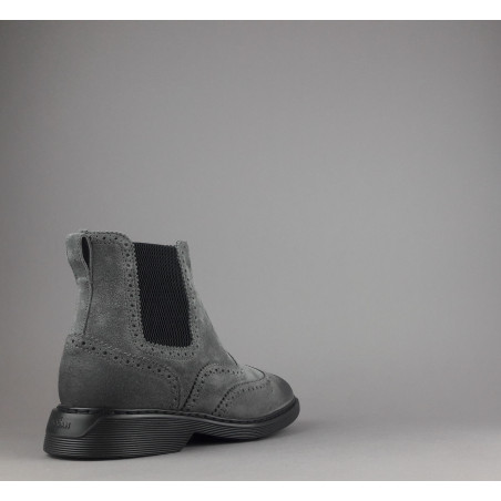Hogan // Sa Stivaletto Chelsea H576 Uomo Camoscio Vintage Grigio Scuro Prezzo 460,00