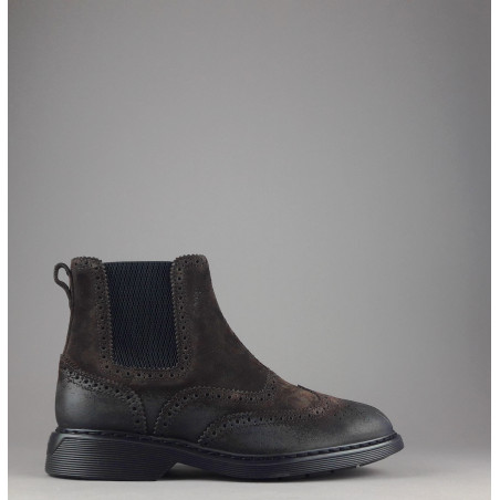 Hogan // Sa Stivaletto Chelsea H576 Uomo Camoscio Vintage Testa Di Moro Prezzo 460,00