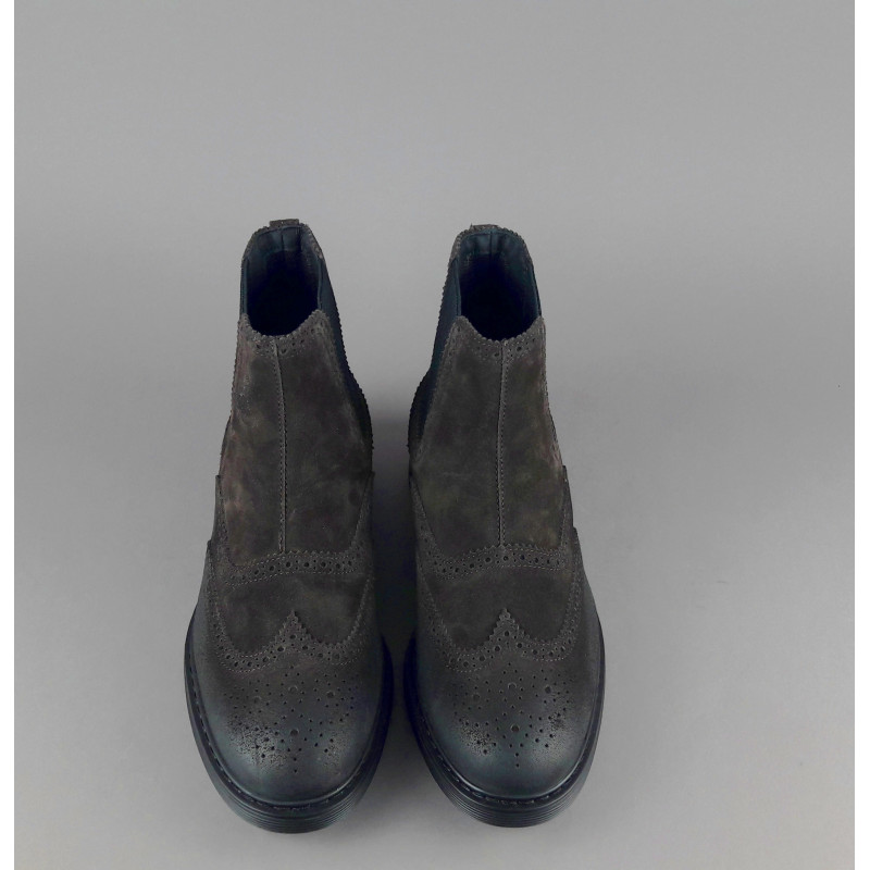 Hogan // Sa Stivaletto Chelsea H576 Uomo Camoscio Vintage Testa Di Moro Prezzo 460,00