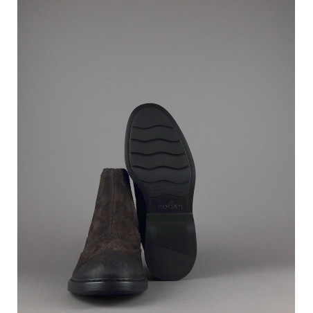 Hogan // Sa Stivaletto Chelsea H576 Uomo Camoscio Vintage Testa Di Moro Prezzo 460,00