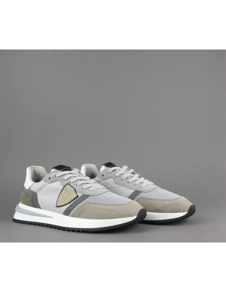 Philippe Model _ _ Sneakers Uomo Mondial Camoscio Tela Grigio Talpa Prezzo 280,00