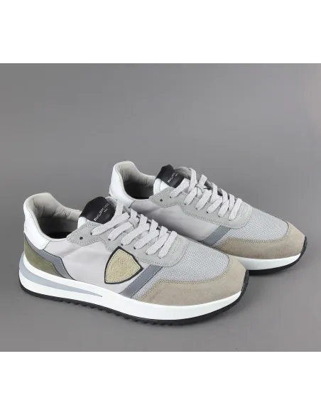 Philippe Model _ _ Sneakers Uomo Mondial Camoscio Tela Grigio Talpa Prezzo 280,00