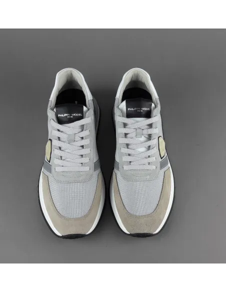Philippe Model _ _ Sneakers Uomo Mondial Camoscio Tela Grigio Talpa Prezzo 280,00