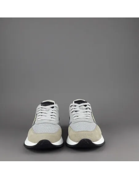 Philippe Model _ _ Sneakers Uomo Mondial Camoscio Tela Grigio Talpa Prezzo 280,00