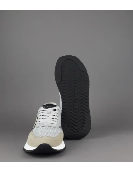 Philippe Model _ _ Sneakers Uomo Mondial Camoscio Tela Grigio Talpa Prezzo 280,00