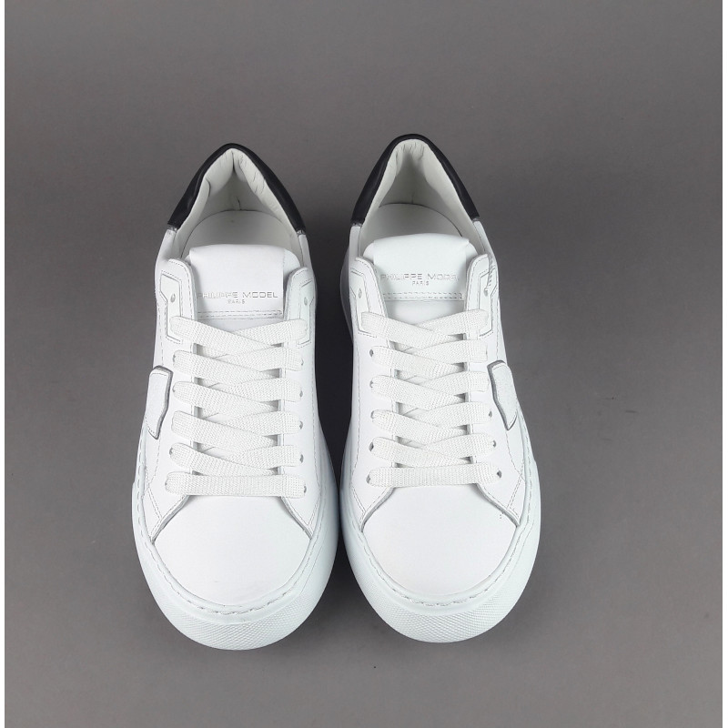 Philippe Model Sneakers Donna New Temple Pelle Bianco Spoiler Nero Prezzo 320,00