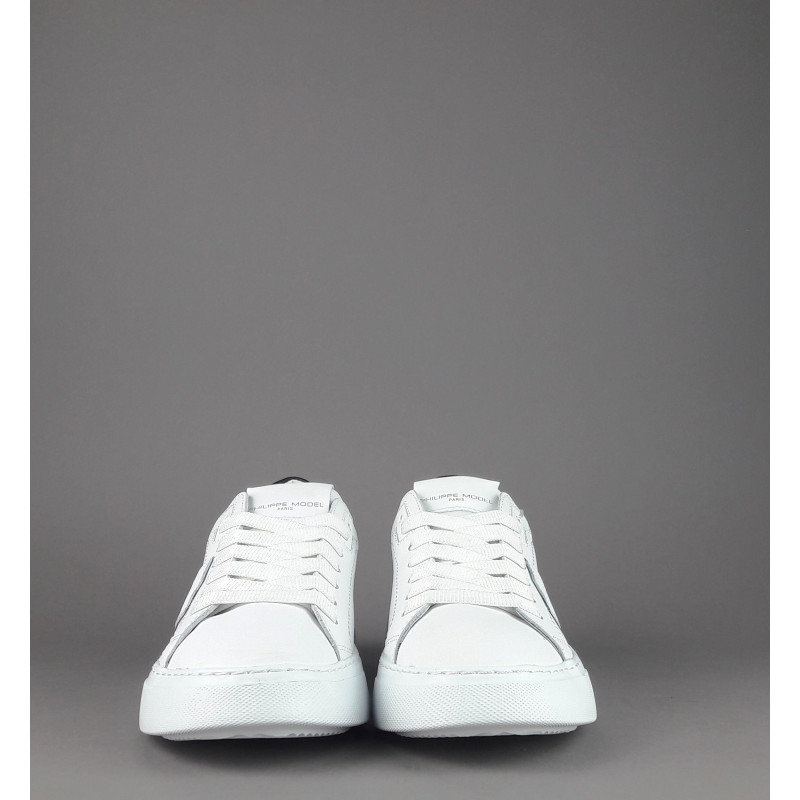 Philippe Model Sneakers Donna New Temple Pelle Bianco Spoiler Nero Prezzo 320,00