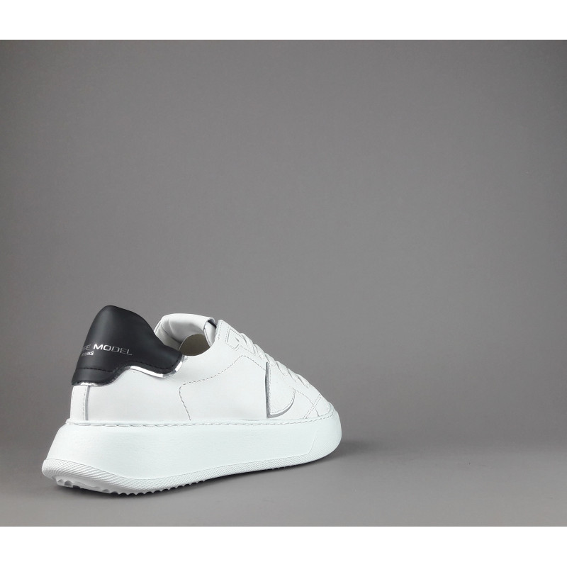 Philippe Model Sneakers Donna New Temple Pelle Bianco Spoiler Nero Prezzo 320,00
