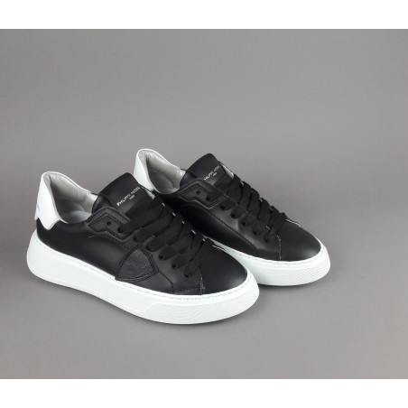 Philippe Model Sneakers Donna New Temple Pelle Nero Spoiler Bianco Prezzo 320,00