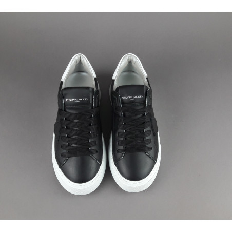 Philippe Model Sneakers Donna New Temple Pelle Nero Spoiler Bianco Prezzo 320,00