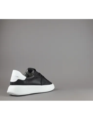 Philippe Model _ _ Sa Sneakers Donna New Temple Pelle Nero Spoiler Bianco Prezzo 320,00