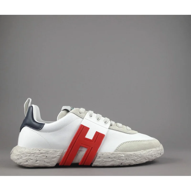 Hogan _ _ Sneaker Hogan-3R Uomo Pelle Ricostituita Camoscio Bianco Prezzo 390,00