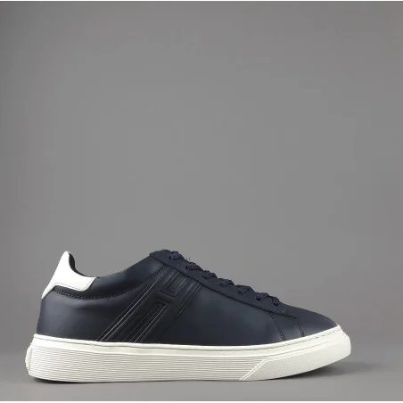 Hogan Sneakers H365 Uomo Pelle Blu Scuro Spoiler Bianco Prezzo 320,00