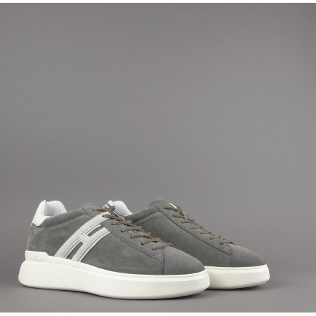 Hogan _ _ Sneakers H580 Uomo Camoscio Grigio H Lunga Prezzo 390,00