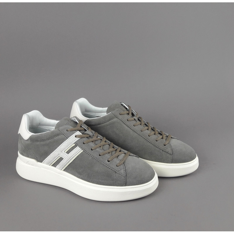 Hogan _ _ Sneakers H580 Uomo Camoscio Grigio H Lunga Prezzo 390,00