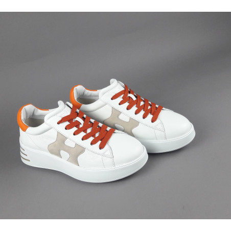 Hogan Rebel Donna H564 Pelle Nappa Bianco H Imbottita Prezzo 390,00