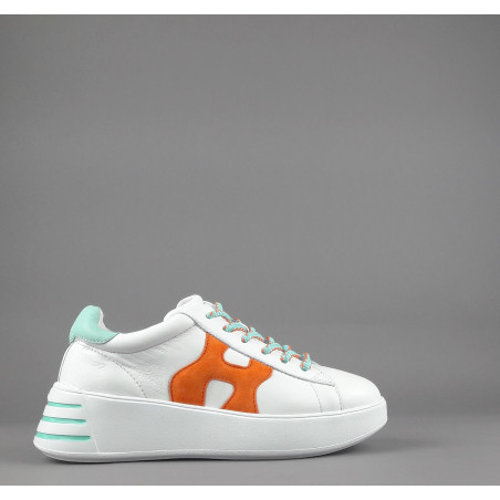 Hogan Rebel Donna H564 Pelle Nappa Bianco H Imbottita Prezzo 390,00
