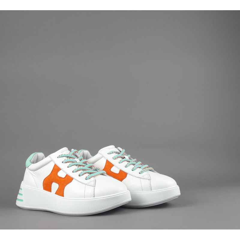 Hogan Rebel Donna H564 Pelle Nappa Bianco H Imbottita Prezzo 390,00