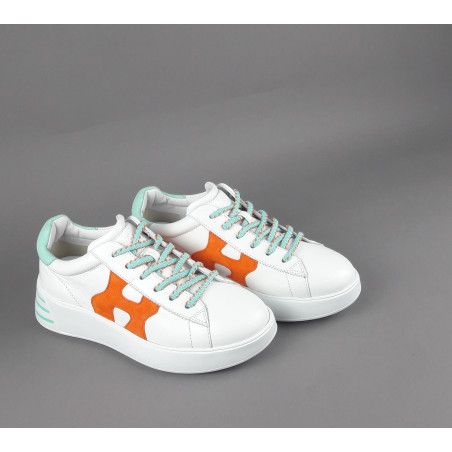 Hogan Rebel Donna H564 Pelle Nappa Bianco H Imbottita Prezzo 390,00