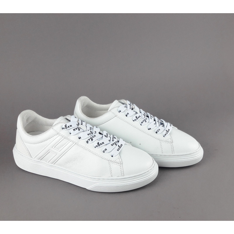 Hogan _ _ Sneakers H365 Donna Pelle Nappa Bianco H Canaletto Prezzo 320,00