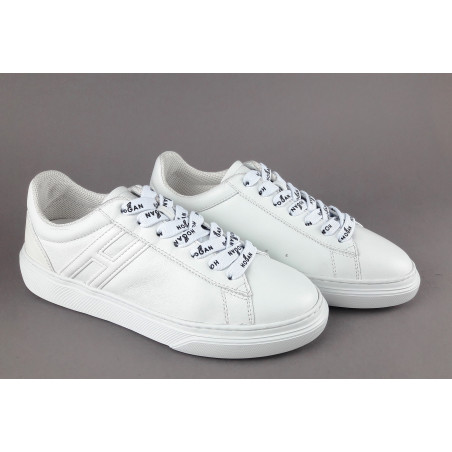 Hogan _ _ Sneakers H365 Donna Pelle Nappa Bianco H Canaletto Prezzo 320,00
