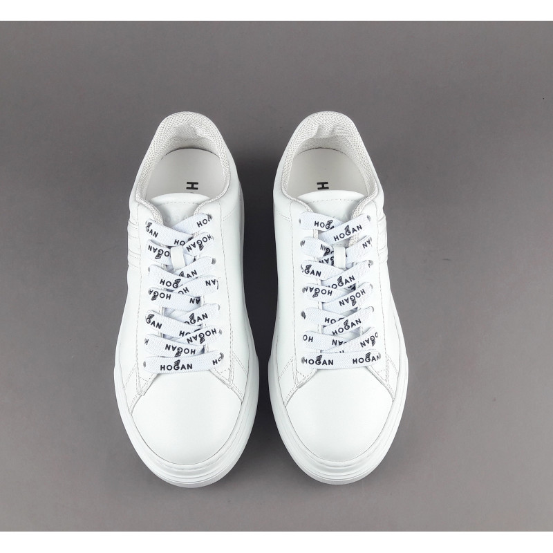 Hogan _ _ Sneakers H365 Donna Pelle Nappa Bianco H Canaletto Prezzo 320,00
