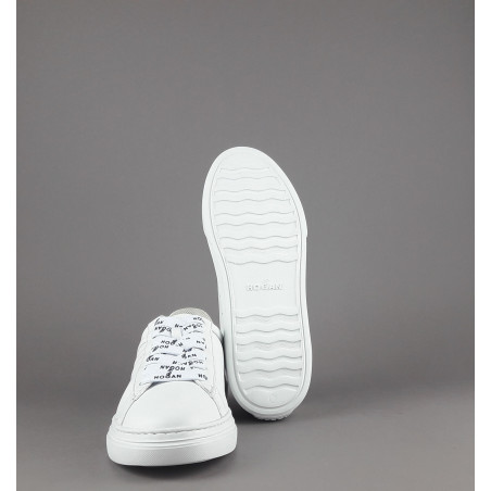 Hogan _ _ Sneakers H365 Donna Pelle Nappa Bianco H Canaletto Prezzo 320,00