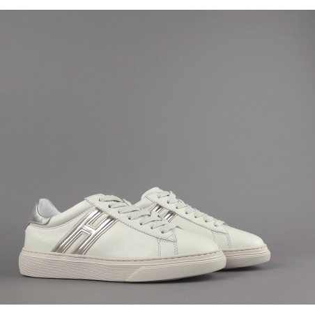Hogan Sneakers H365 Donna Pelle Nappa Avorio H Canaletto Prezzo 320,00