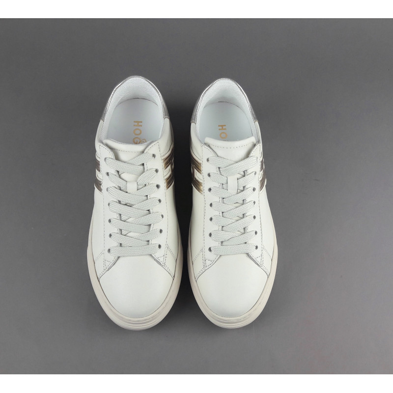 Hogan Sneakers H365 Donna Pelle Nappa Avorio H Canaletto Prezzo 320,00