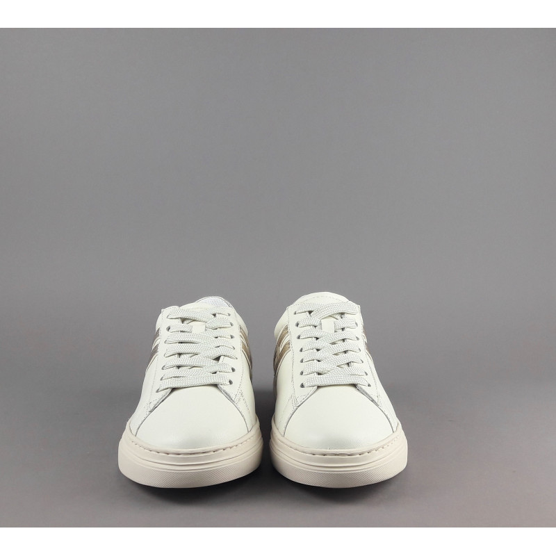 Hogan Sneakers H365 Donna Pelle Nappa Avorio H Canaletto Prezzo 320,00