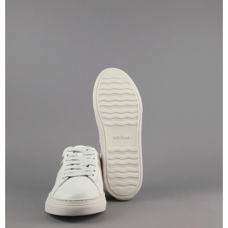 Hogan Sneakers H365 Donna Pelle Nappa Avorio H Canaletto Prezzo 320,00