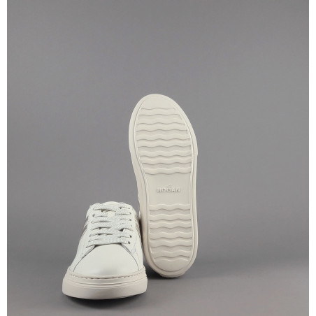 Hogan Sneakers H365 Donna Pelle Nappa Avorio H Canaletto Prezzo 320,00
