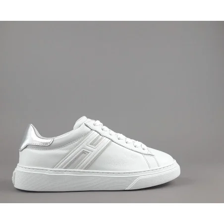 Hogan Sneakers H365 Donna Pelle Nappa Bianco H Canaletto Prezzo 320,00