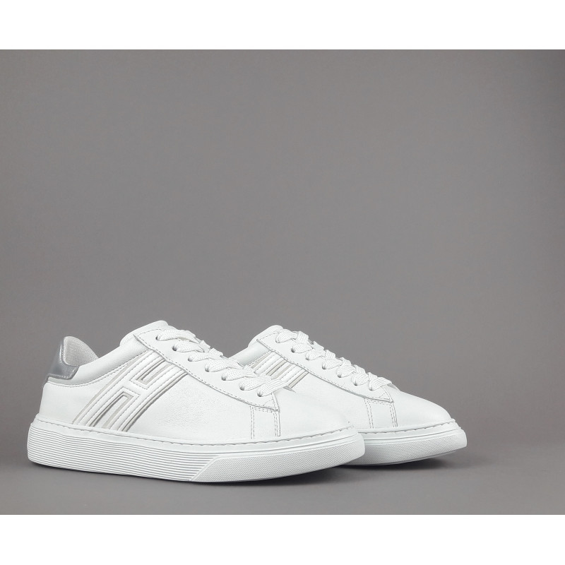 Hogan Sneakers H365 Donna Pelle Nappa Bianco H Canaletto Prezzo 320,00