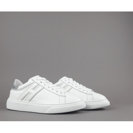 Hogan Sneakers H365 Donna Pelle Nappa Bianco H Canaletto Prezzo 320,00