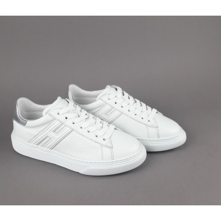 Hogan Sneakers H365 Donna Pelle Nappa Bianco H Canaletto Prezzo 320,00
