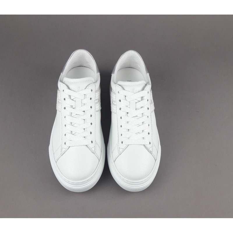 Hogan Sneakers H365 Donna Pelle Nappa Bianco H Canaletto Prezzo 320,00