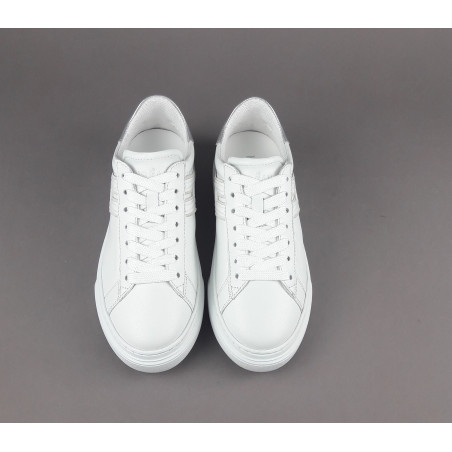 Hogan Sneakers H365 Donna Pelle Nappa Bianco H Canaletto Prezzo 320,00