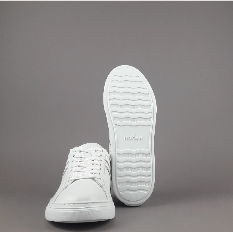Hogan Sneakers H365 Donna Pelle Nappa Bianco H Canaletto Prezzo 320,00