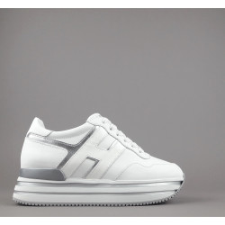 Hogan Midi Platform H483 Donna Pelle Bianco H Vernice Prezzo 450,00