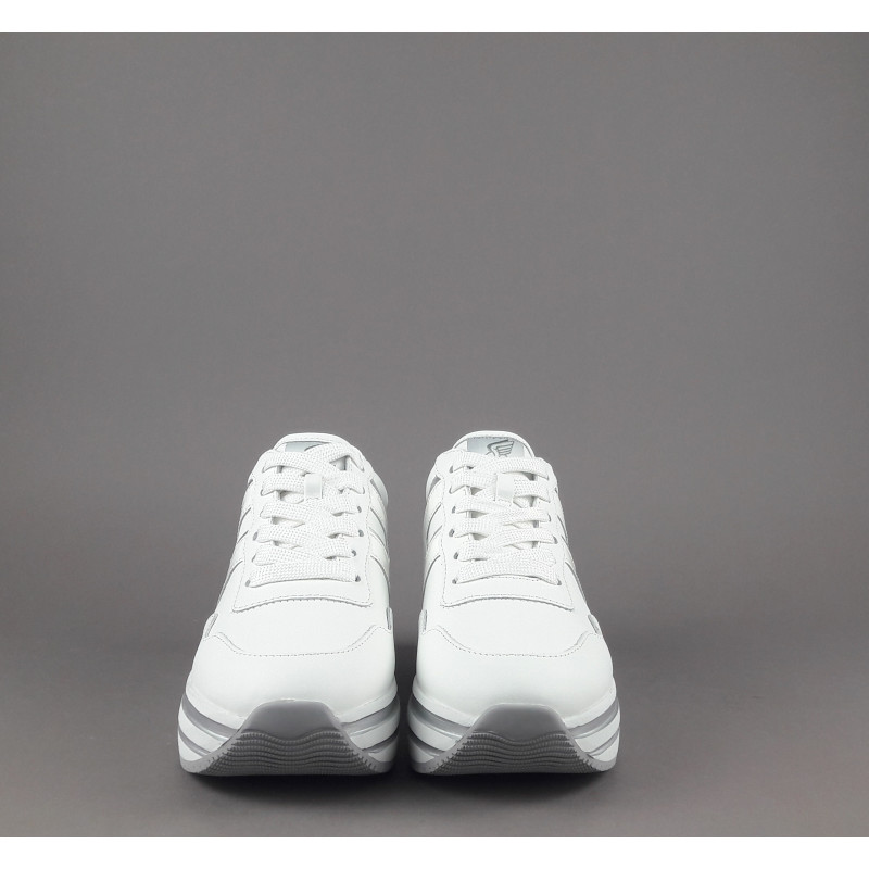 Hogan Midi Platform H483 Donna Pelle Bianco H Vernice Prezzo 450,00