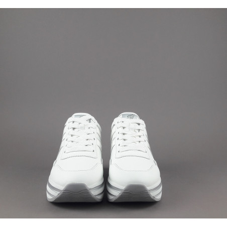 Hogan Midi Platform H483 Donna Pelle Bianco H Vernice Prezzo 450,00