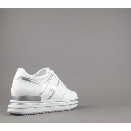 Hogan Midi Platform H483 Donna Pelle Bianco H Vernice Prezzo 450,00