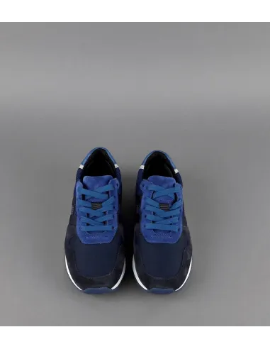 Hogan Sneakers J484 Junior Camoscio Tela Scuba Blu Scuro Blu H Tessuto Prezzo 190,00