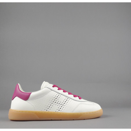 Hogan Sneakers Donna Cool H647 Pelle Bianco Opaco H Traforata Prezzo 320,00