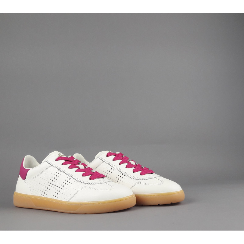 Hogan Sneakers Donna Cool H647 Pelle Bianco Opaco H Traforata Prezzo 320,00