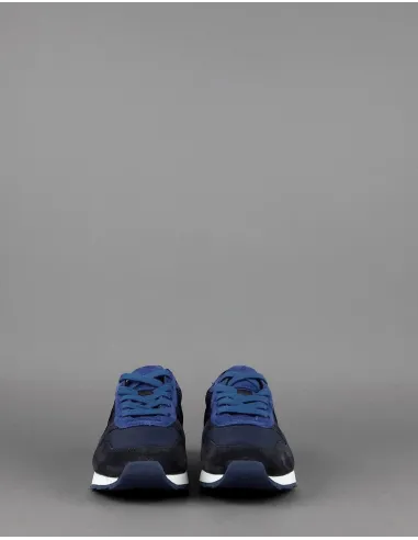 Hogan Sneakers J484 Junior Camoscio Tela Scuba Blu Scuro Blu H Tessuto Prezzo 190,00