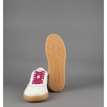 Hogan Sneakers Donna Cool H647 Pelle Bianco Opaco H Traforata Prezzo 320,00