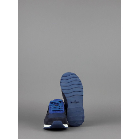 Hogan Sneakers J484 Junior Camoscio Tela Scuba Blu Scuro Blu H Tessuto Prezzo 190,00