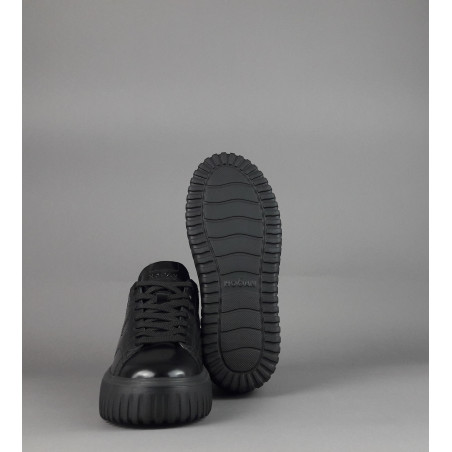 Hogan _ _ H-Stripes Donna H645 Pelle Spazzolata Nero H Cucita Prezzo 420,00